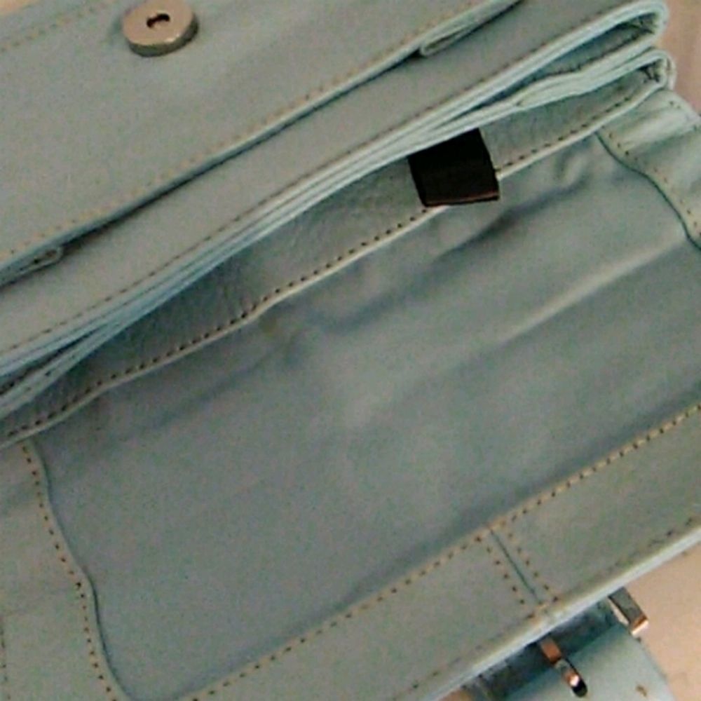 Talbots Leather  Turquoise Mini Bag - Picture 4 of 9
